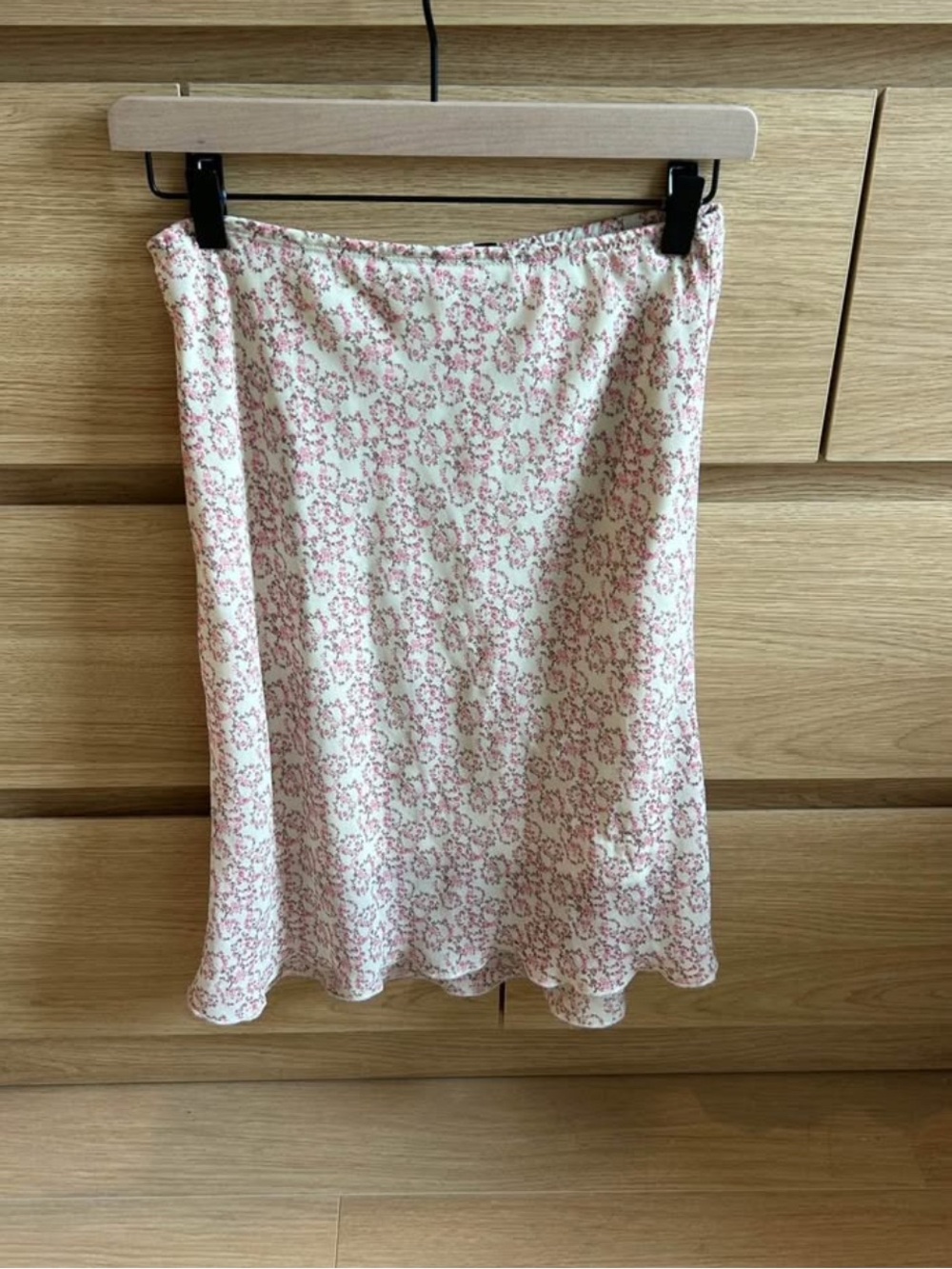 Women's Pink Floral Midi Skirt